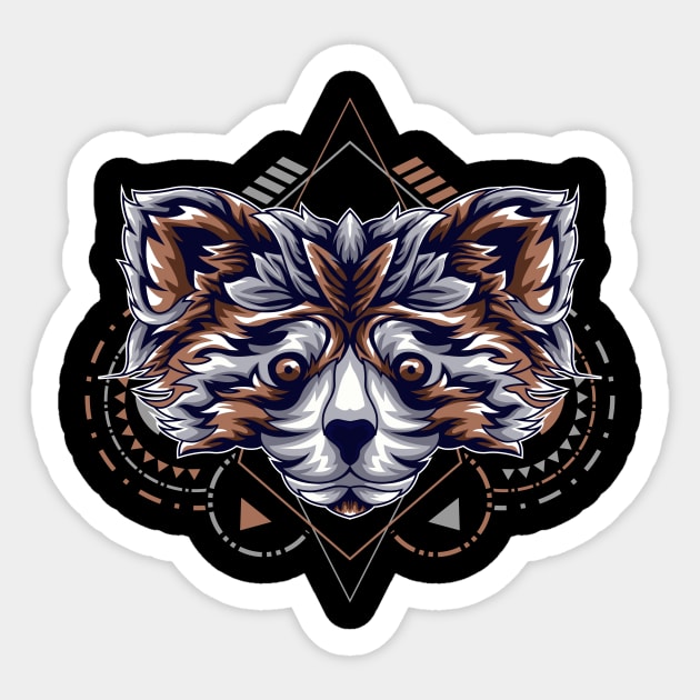 red panda Sticker by SHINIGAMII